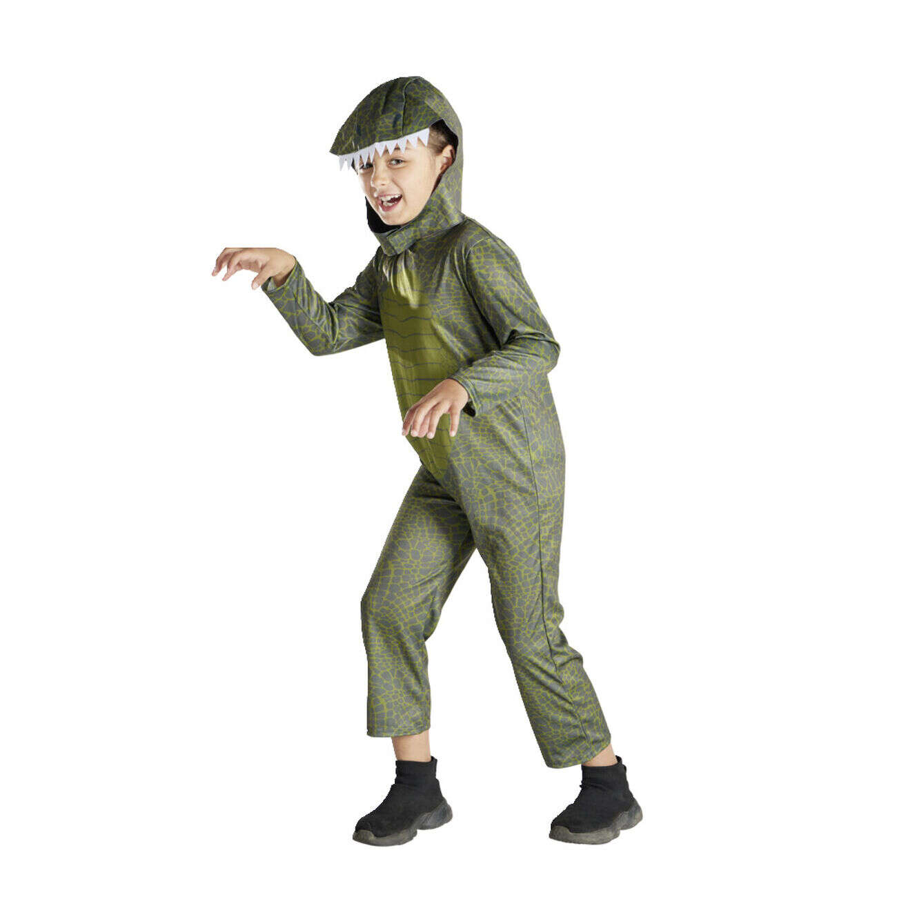 Déguisement enfant dinosaure combinaison avec capuche 4/6 ans