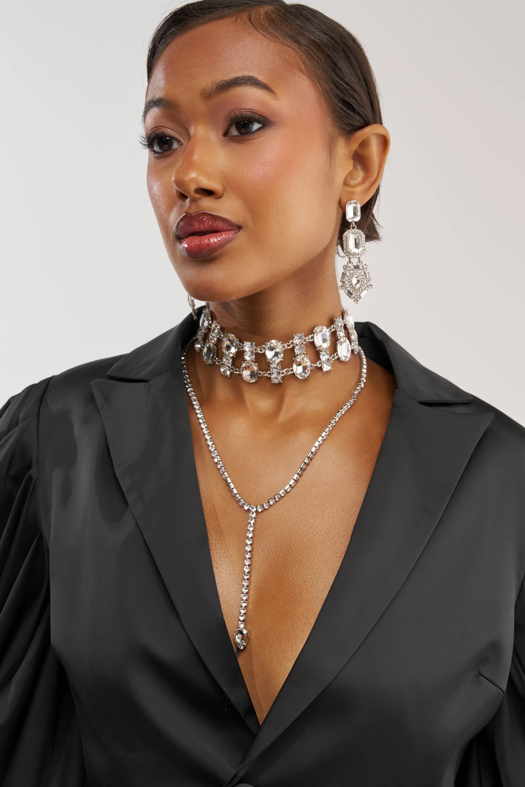 DIAMOND LOVER LAYERED NECKLACE SET - Akira Store