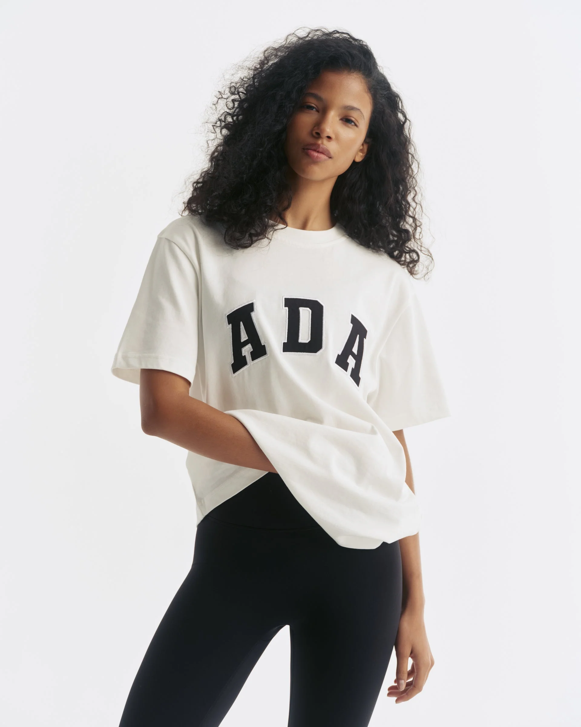 ADA Short Sleeve Oversized T-shirt - White/Black