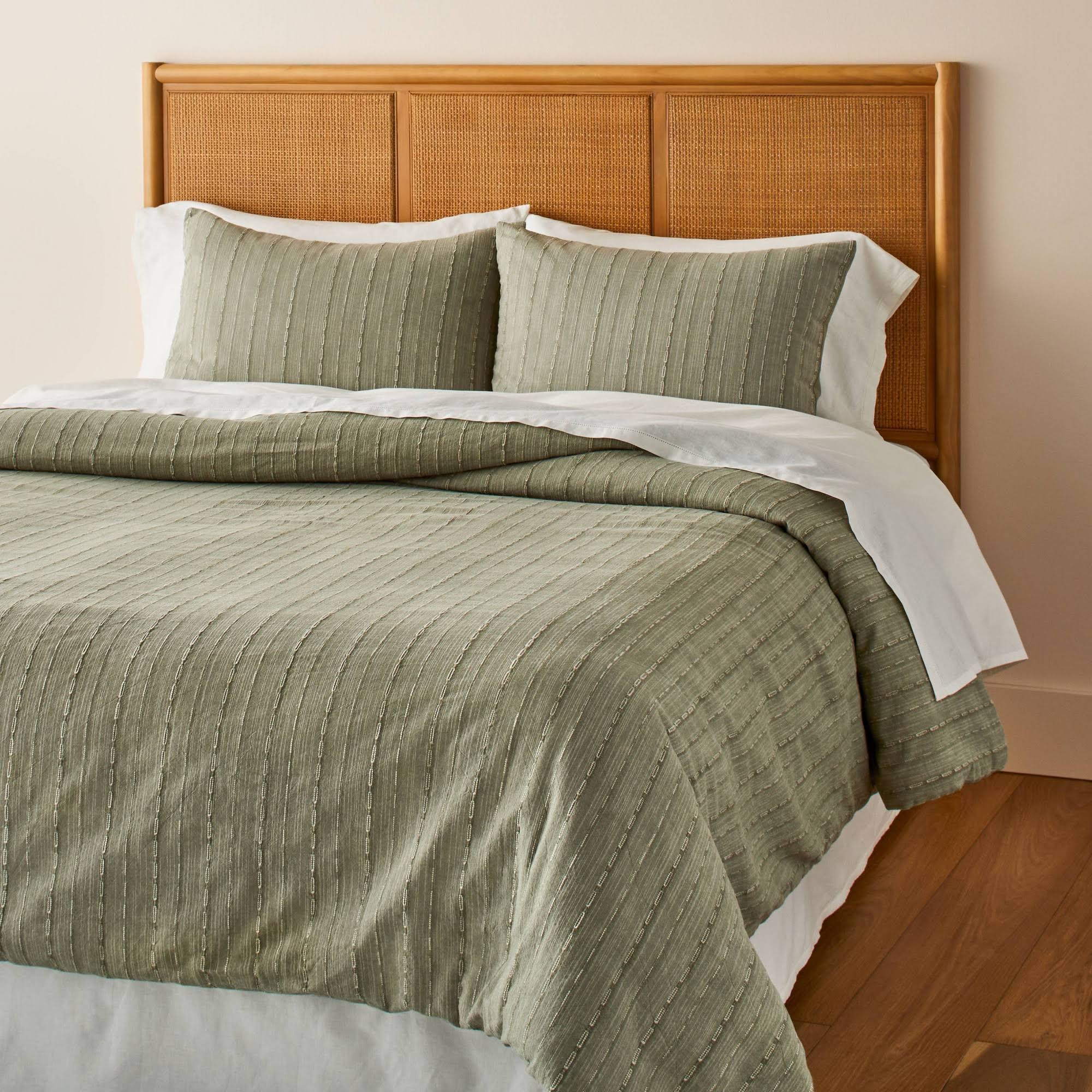 3PC Washed Loop Stripe Duvet Cover Bedding Set - Hearth & Hand with Magnolia