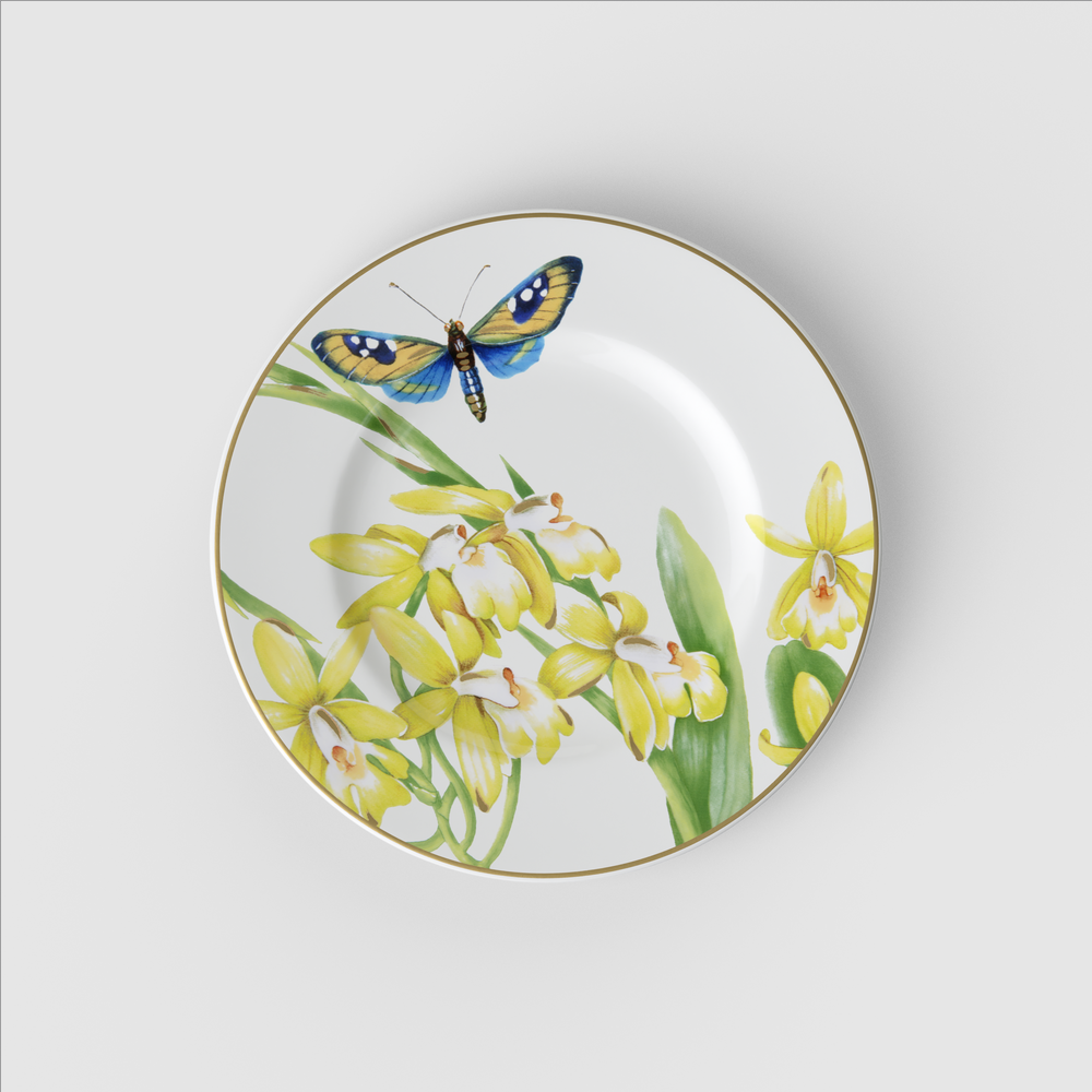 Amazonia Appetizer/ Bread Plate - Multi-colored, 6.5'', Premium Bone Porcelain