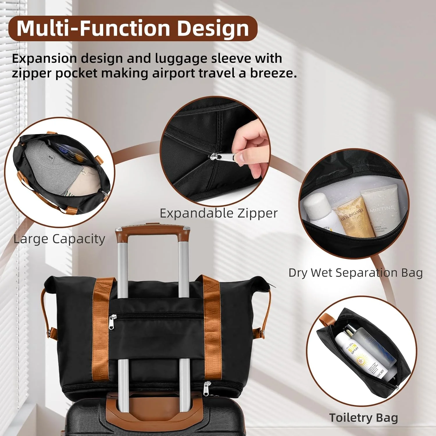 Ensemble de 6 valises, ensemble de valises rigides extensibles avec roulettes multidirectionnelles, ensemble de bagages à roulettes légers