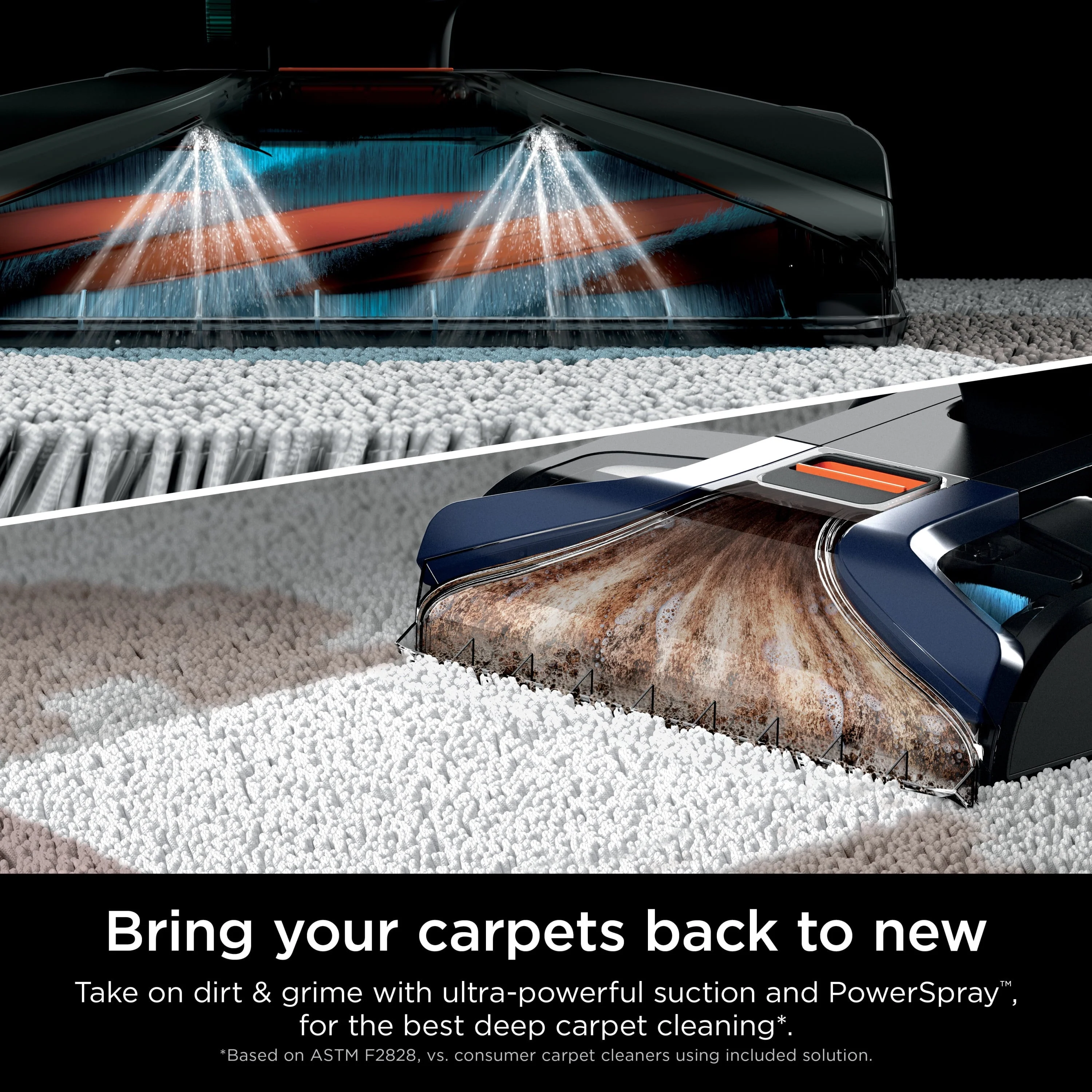 Shark CarpetXpert with StainStriker, Upright Carpet, Area Rug Upholstery Cleaner for Pets, Built in Spot Stain Eliminator, Deep Cleaning Tough Stain Removal, Carpet Shampooer, Navy, New,EX200 Image 3