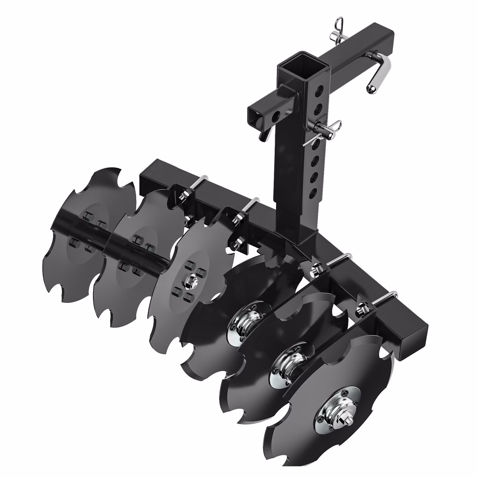 28 inch Cut Width ATV/UTV Disc Plow Harrow With 2" Receiver Hitch Heavy Duty Attach