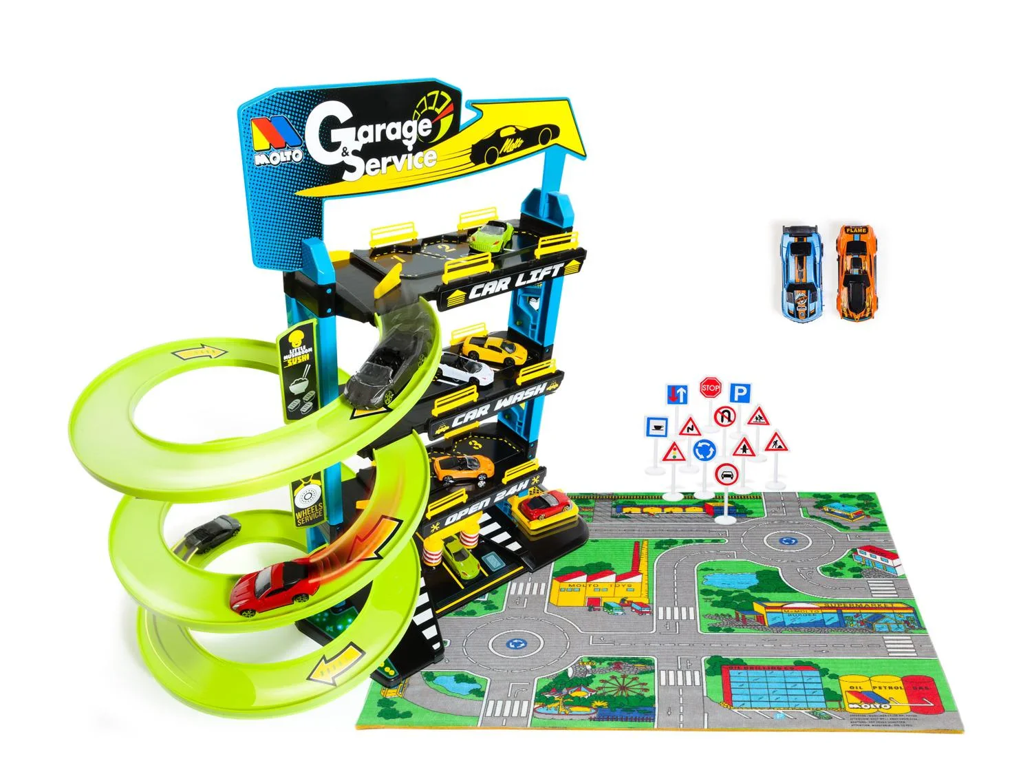 Molto Garage  tages avec tapis de jeu