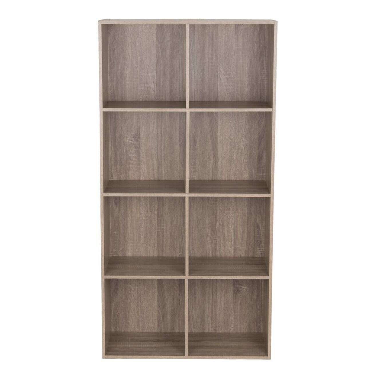 Structure pour Box Cube 8 cases bois brun 69x30xH137cm