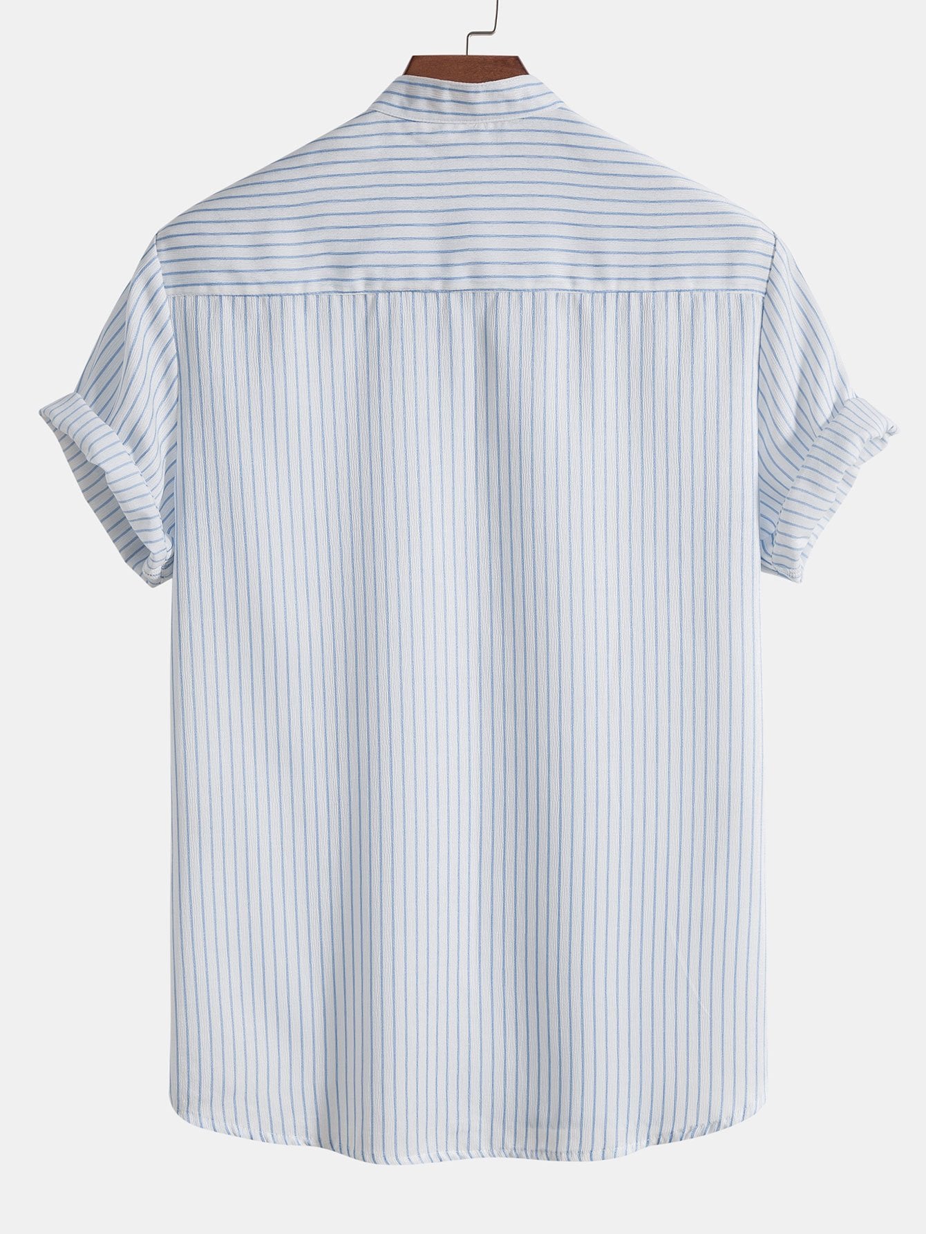 Chemise rayée à col montant