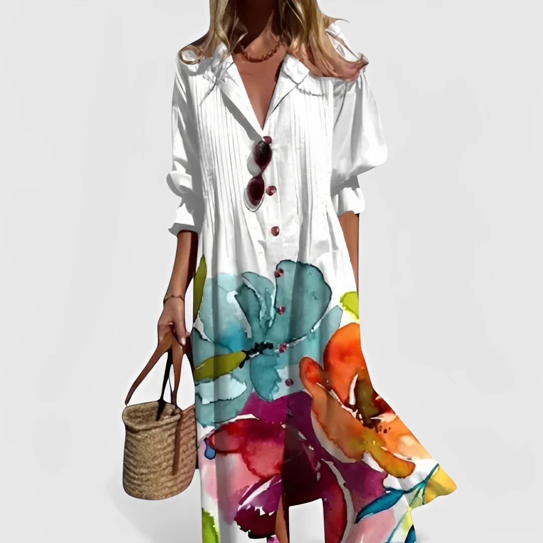 Millie - Robe midi à fleurs élégante