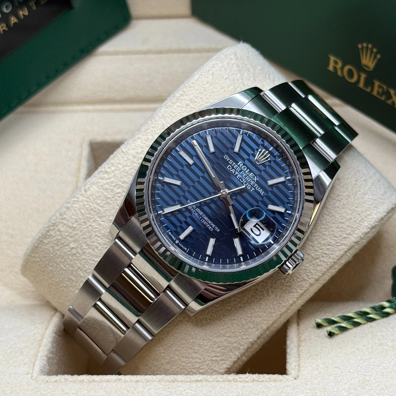[Super Clone]RLX  Datejust 36mm 126234-0050 Blue Motif Dial 126234 Oyster Bracelet Fluted Bezel