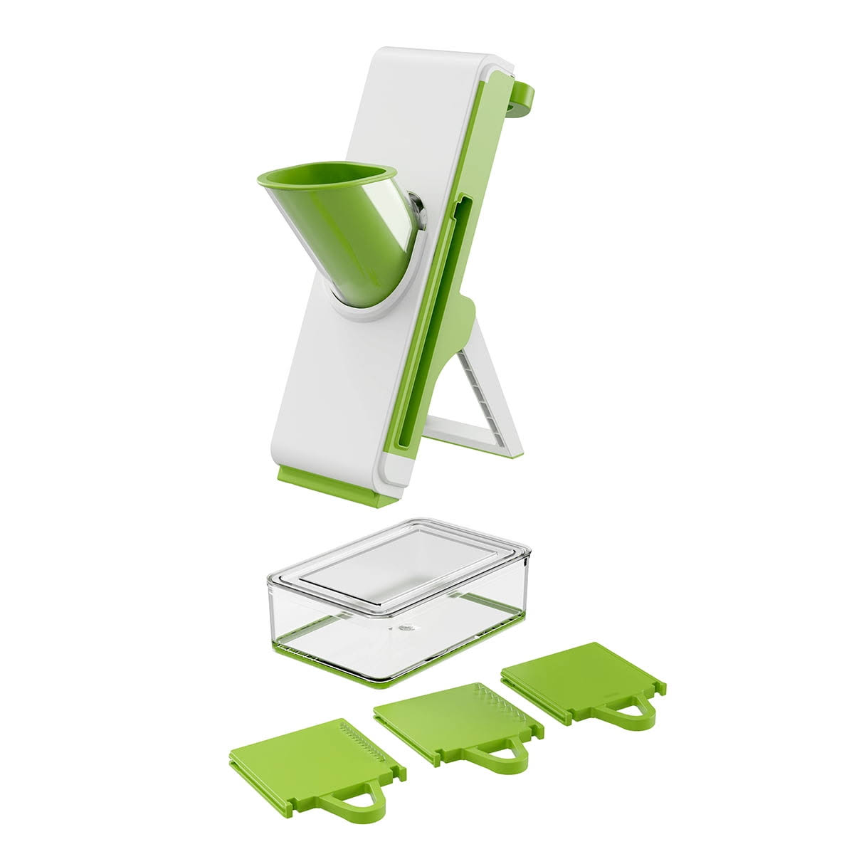 Mainstays High-Quality Materials Safe Mandoline Multi-function Vegetable Slicer - Green Glaze - 8 Pieces