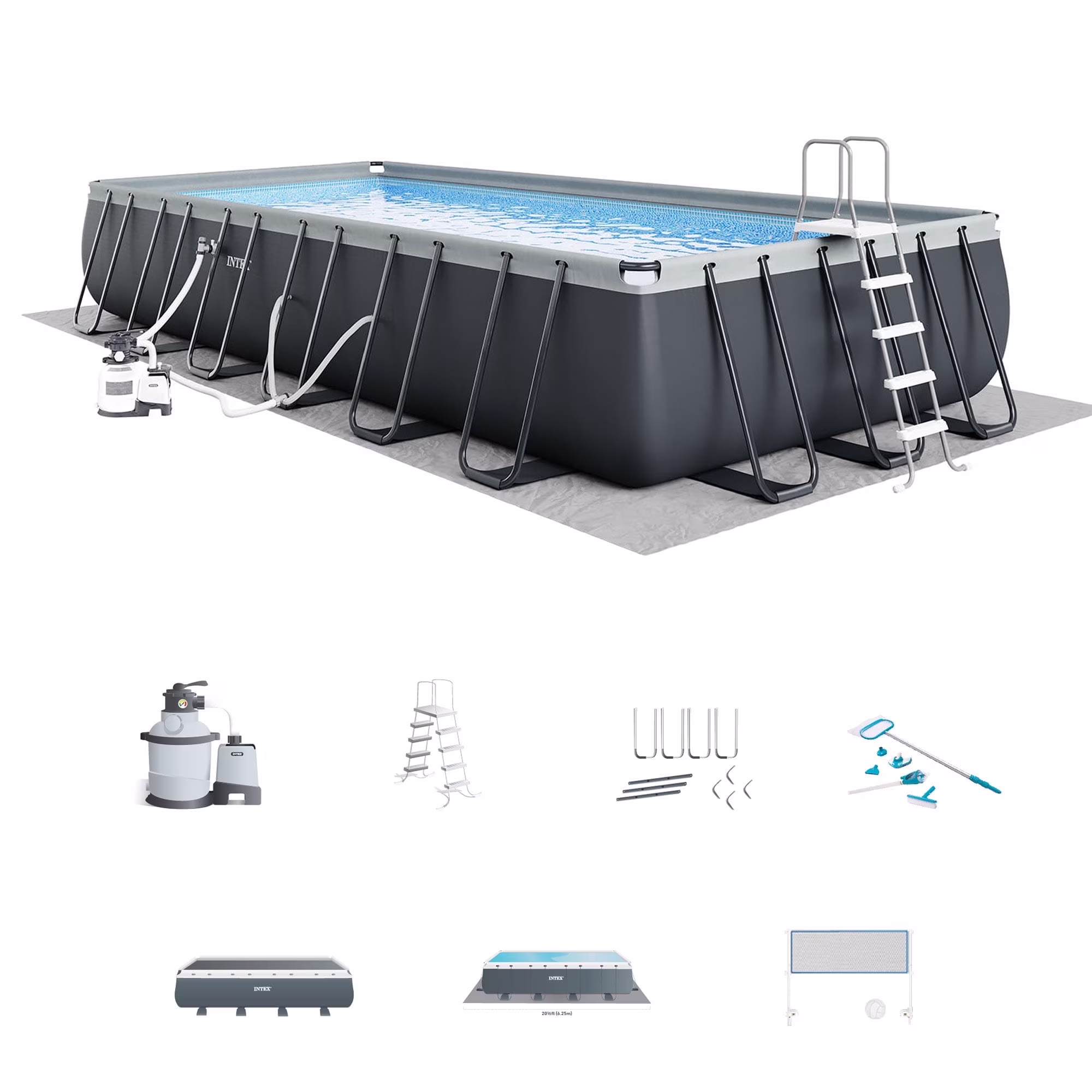 Ultra XTR 24' x 12' x 52" Above Ground Swimming Pool Set w/ Pump(Gray Sand Filter (24' x 12' x 52")) - Image 5