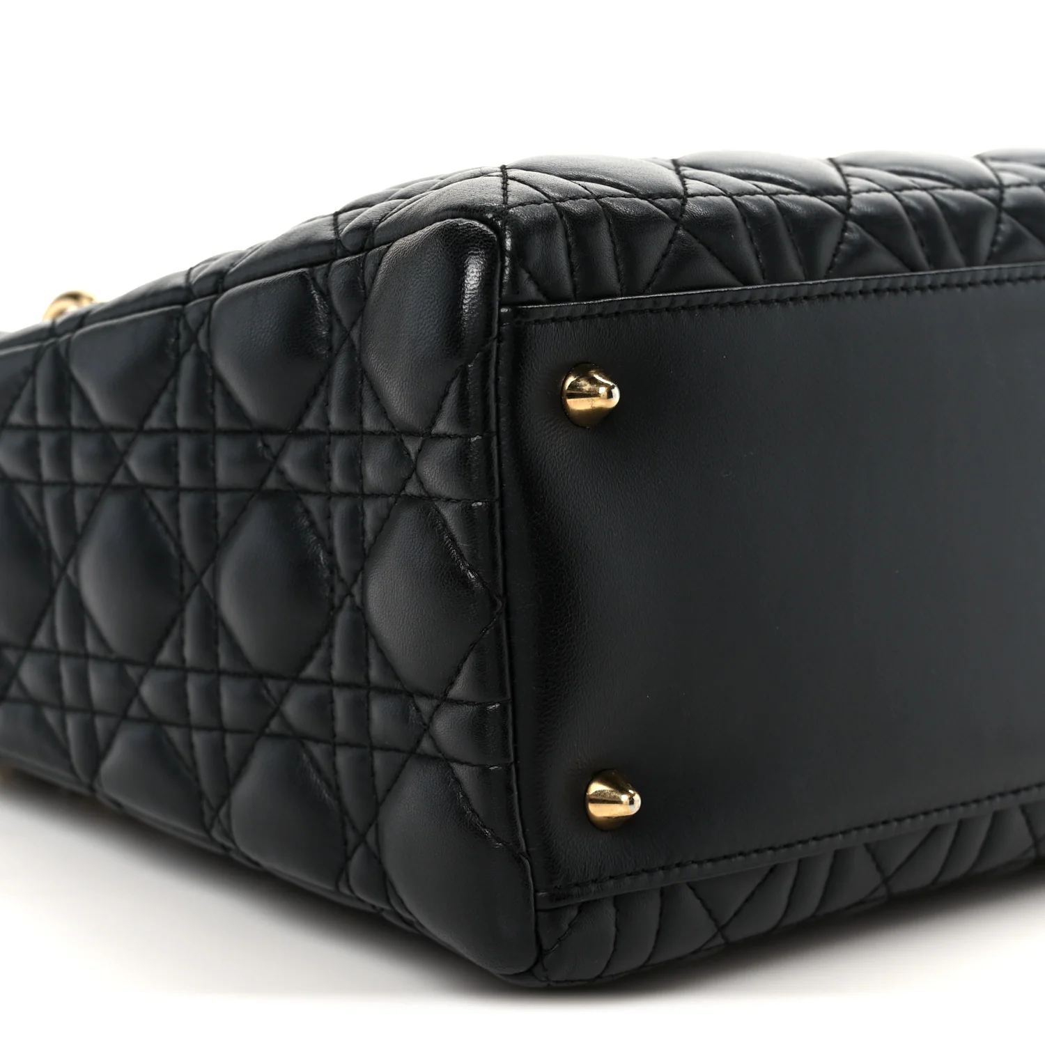Lambskin Cannage Medium Lady Dior Black