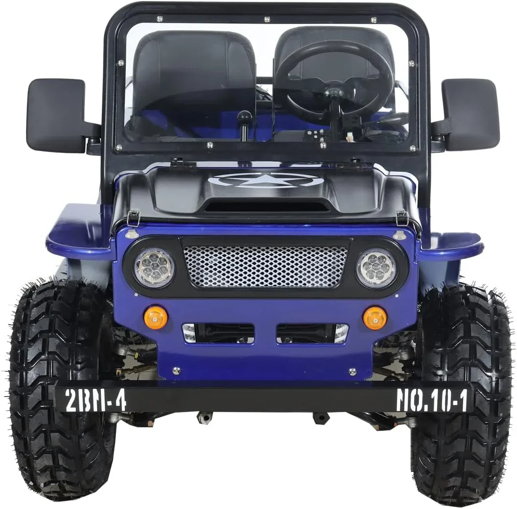 X-Pro 125cc Jeep Go Kart, 3-Speed Semi-Automatic Transmission w/Reverse, Big 18 Aluminum Rim Wheels