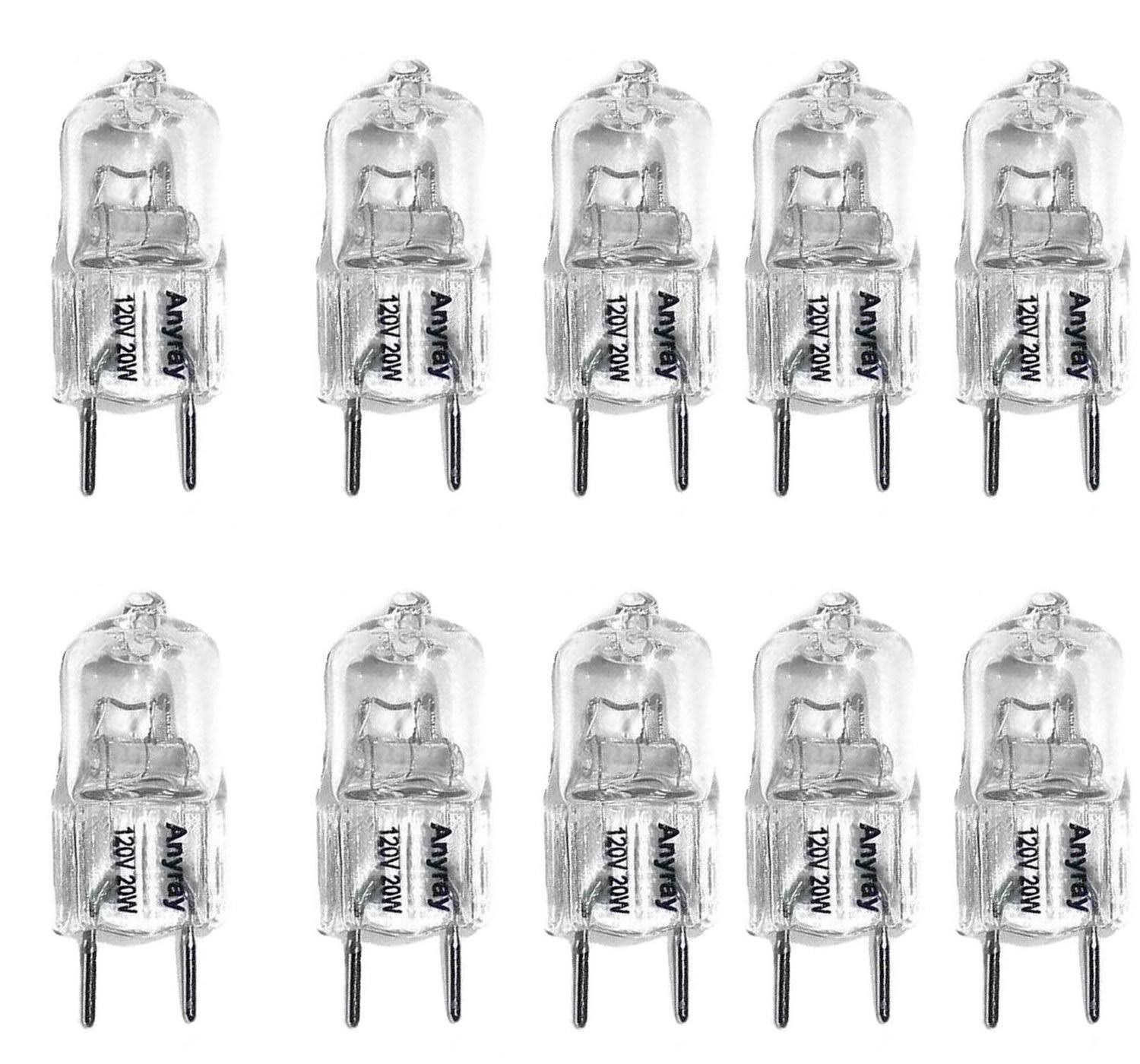 Anyray (10)-Pack Replacement for 120V Samsung Microwave ME18H704SFS Cook Top Light 20W