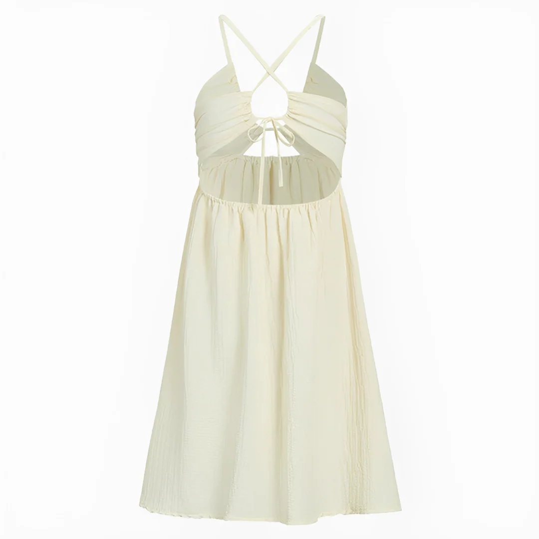 Edna - Robe midi chic à dos nu
