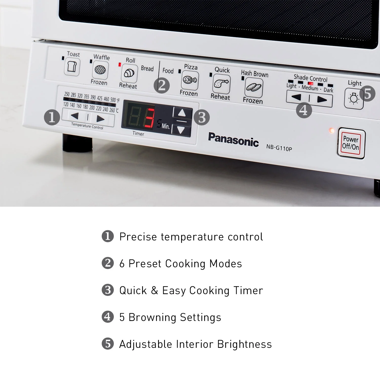 FlashXpress 1300 W 4-Slice Countertop Toaster Oven(White) - Image 3