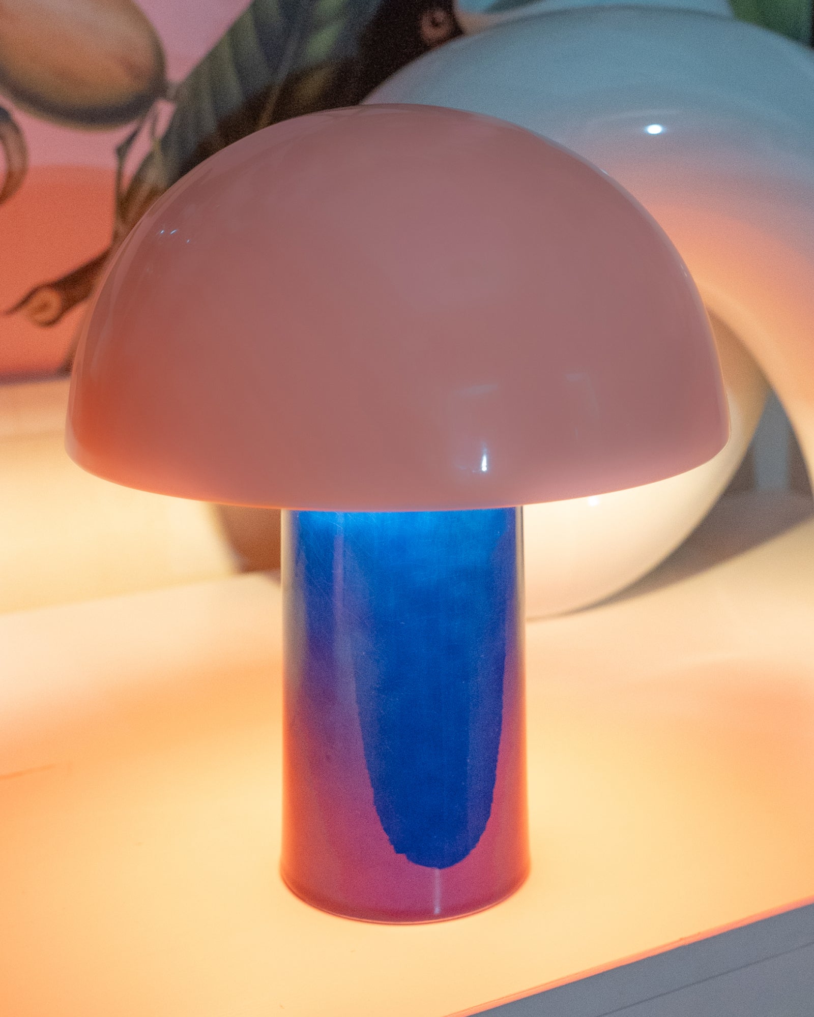 COGUMELO - CERAMIC LAMP PINK BLUE