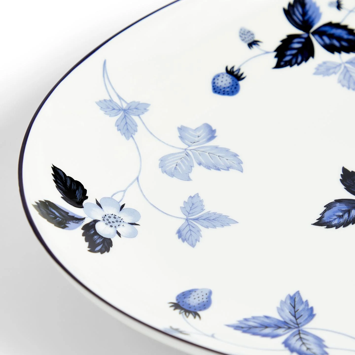 Wild Strawberry Inky Blue Oval Serving Plate