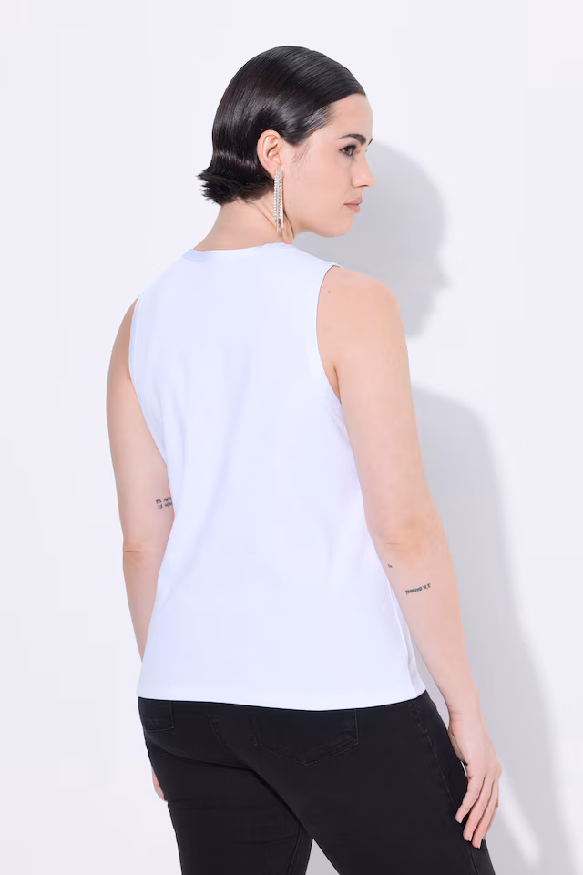 Satin Trim Tank Top