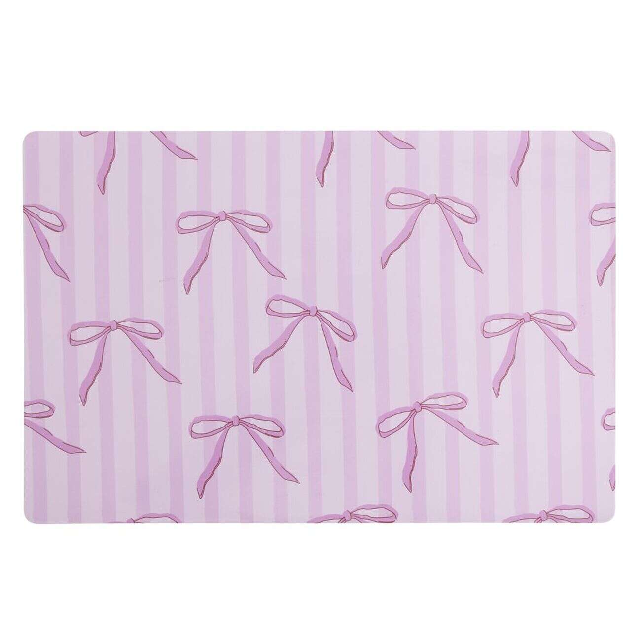 Set de table plastique décor noeud rose 30x45cm (2 modèles)
