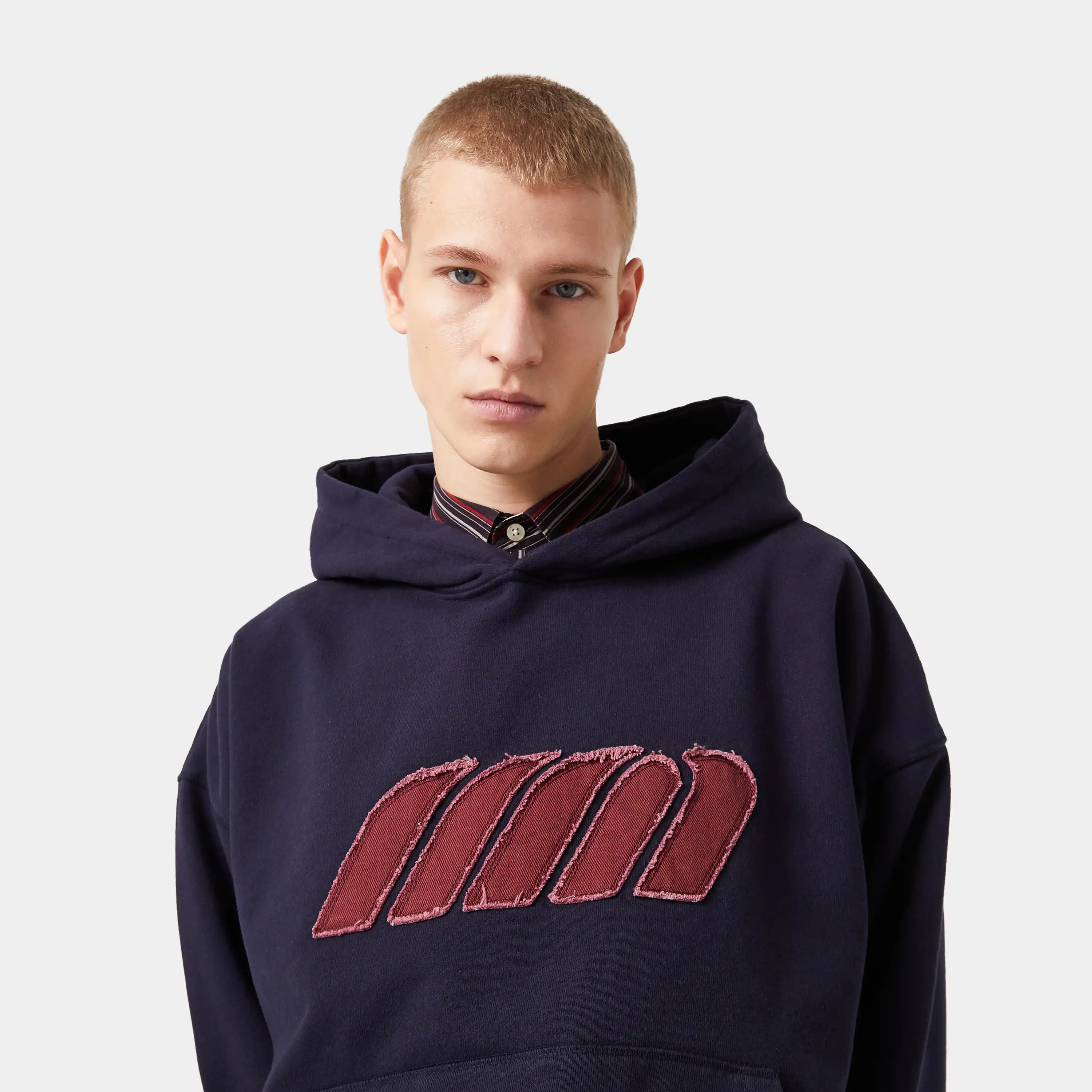 Plog Navy Oversized Oversized Hoodie