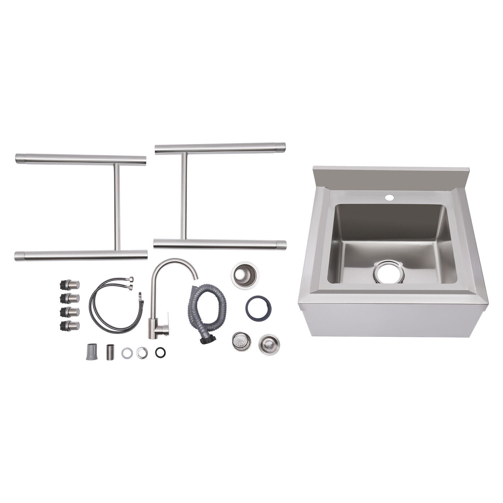 Commercial Utility Sink Stainless 1 Compartment Kitchen Sink 21.6*33.4*19.6