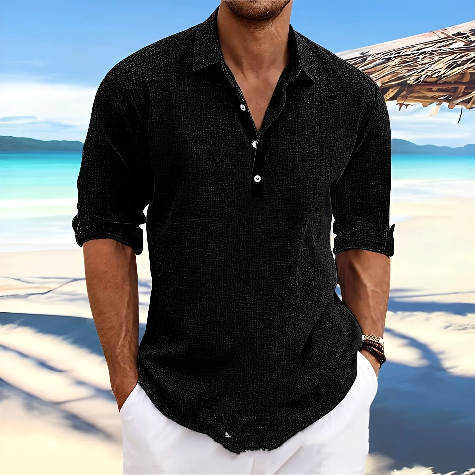 Ricky – Chemise à manches longues pour homme – pour des journées douillettes et chaudes