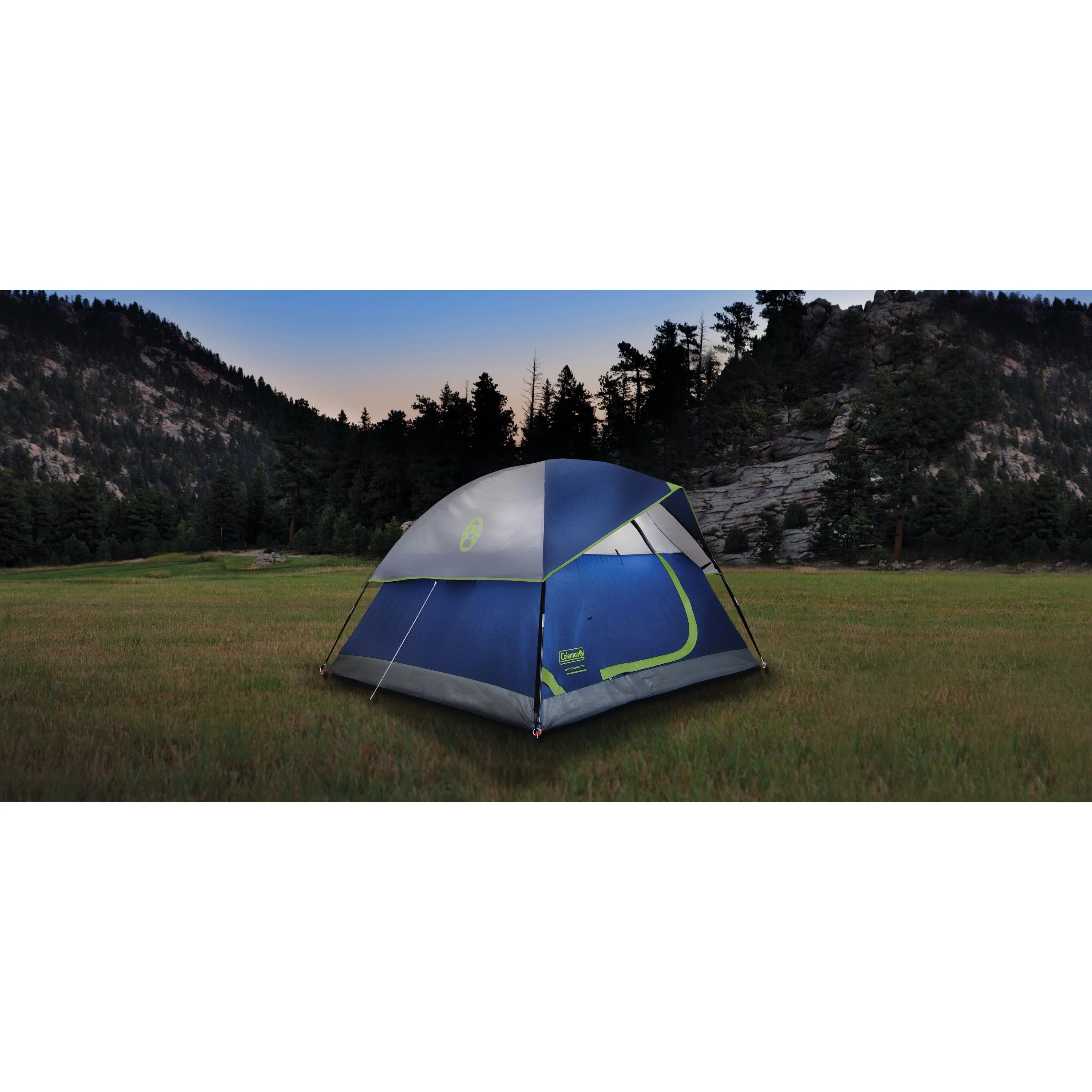 Coleman Sundome 4 - Person Camping Tent, 1 Room, Blue