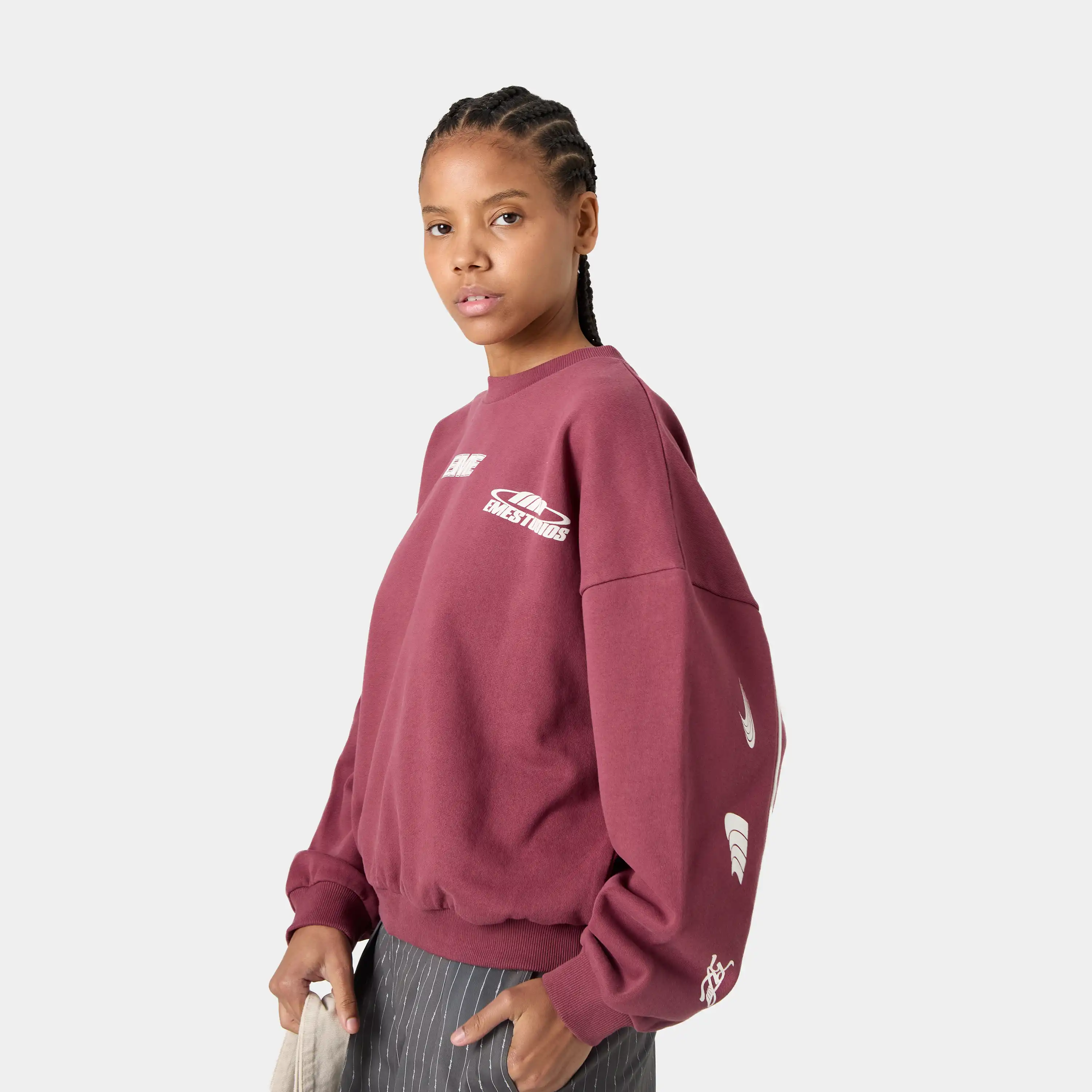 Zenit Burgundy Oversized Crewneck
