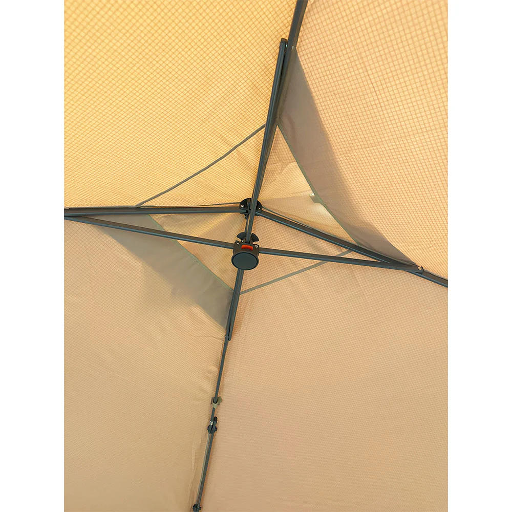 Garden Winds Custom Fit Replacement Canopy Top Cover Compatible with The Crown Shades Base 11' x 11', Canopy Top 9' X 9' Slant Leg - Upgraded Performance RIPLOCK 350 Fabric - Slate Gray