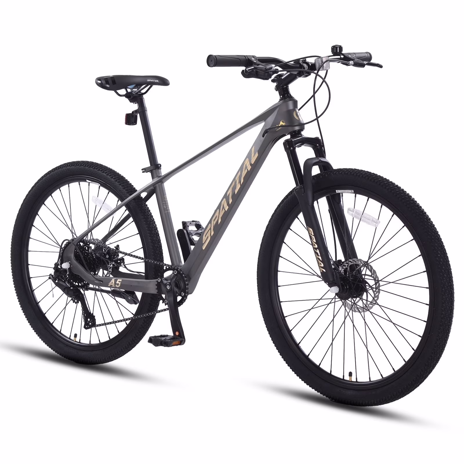 SPATIAL 24/26/27.5/29 in Mountain Bike, 8/21 Speed Lightweight Aluminum Magensium Frame Mountain Bicycle, Fits Men Women Teenagers Adult Disc Brake MTB Bicycle