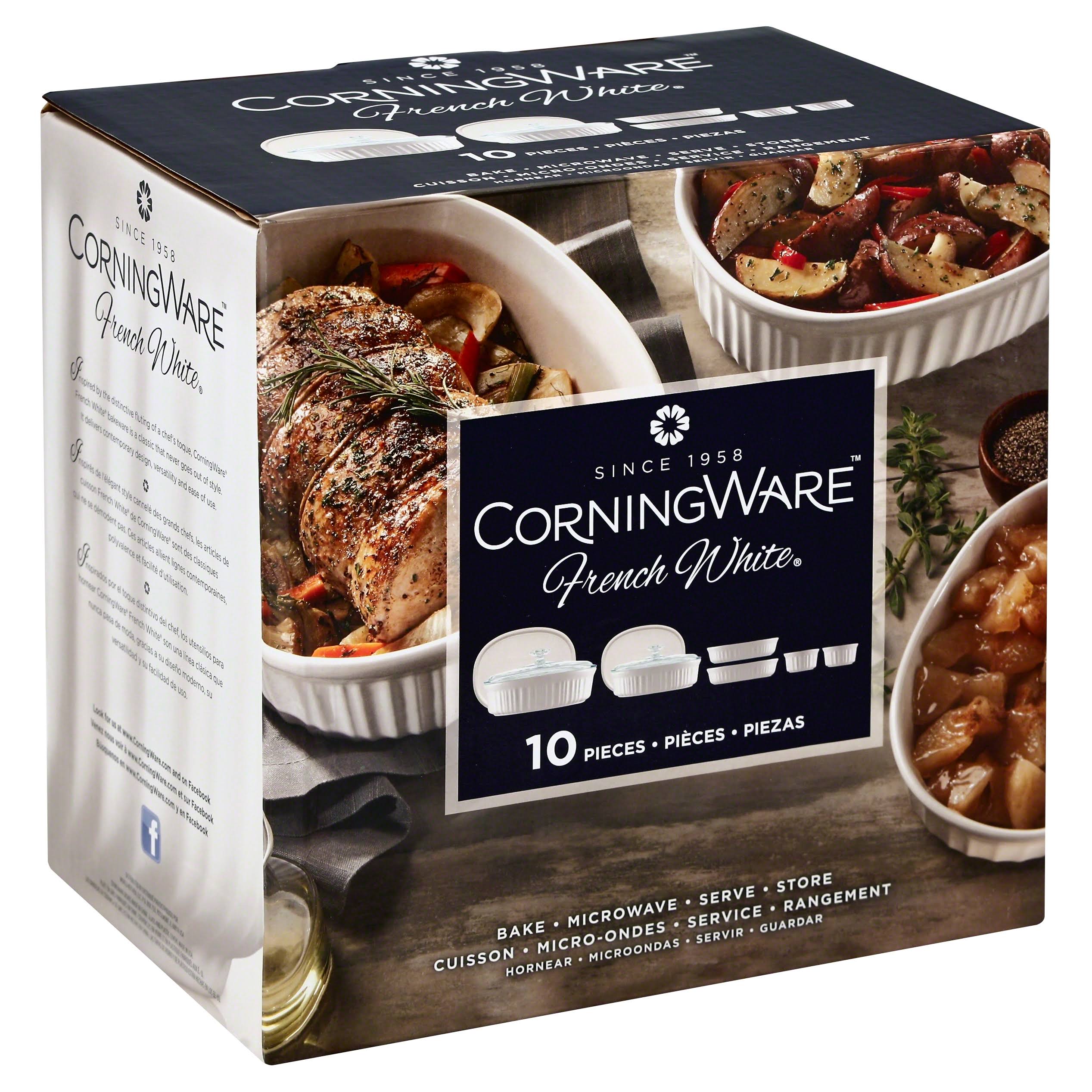 CorningWare French White Bakeware, 10 Pieces - 10 pieces