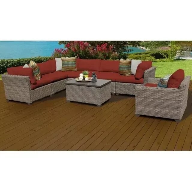 Ensemble de sièges modulables Rochford 8 pièces avec coussins
