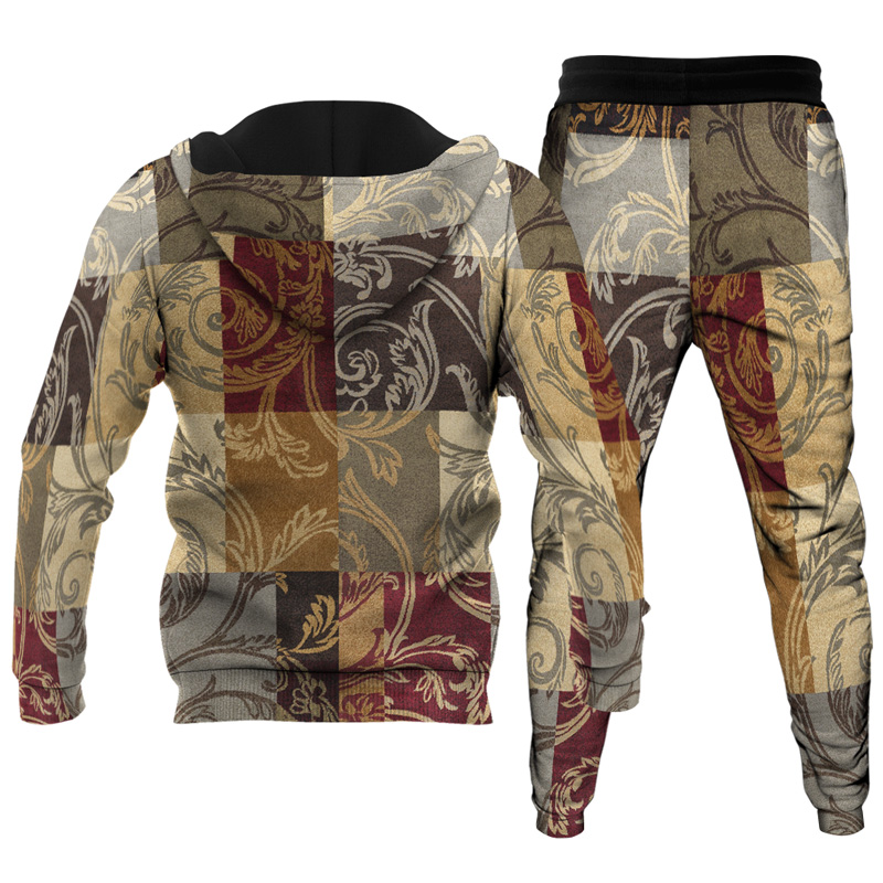 Ensemble de sweat à capuche imprimé personnalisé pour homme 005