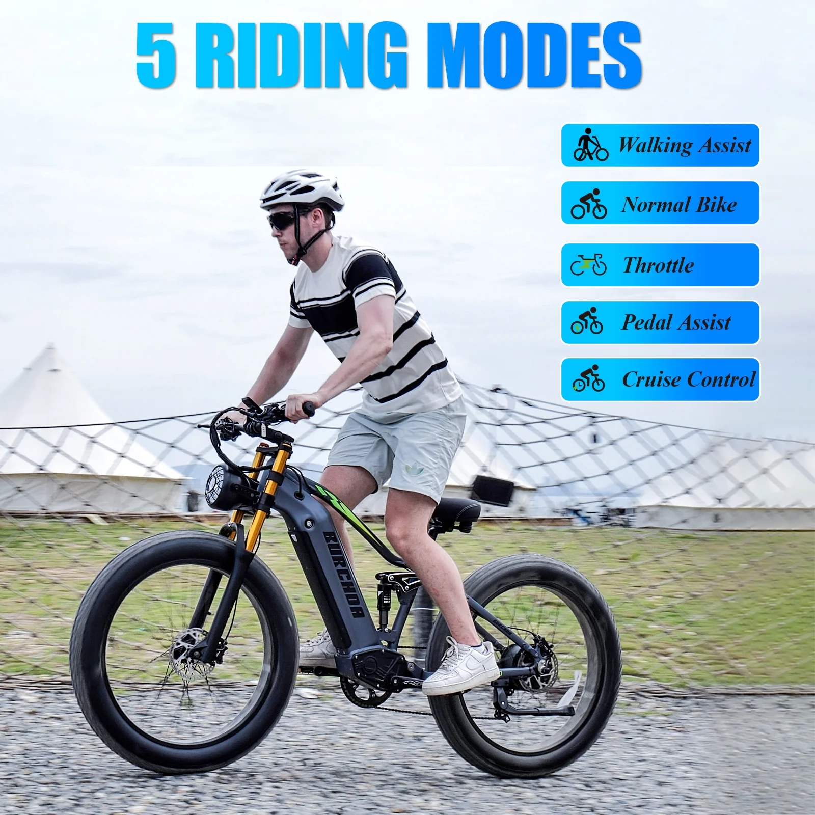 Electric Bike for Adults 26'', 1000W E-Mountain Bike 48V 30/20Ah UL2849 Removable Battery,Fat Tire Ebike up to 30MPH Off Road Beach Snow Electric Bicycles Full Suspension Dual Hydraulic Disc Brakes(RX80 20Ah) - Image 8