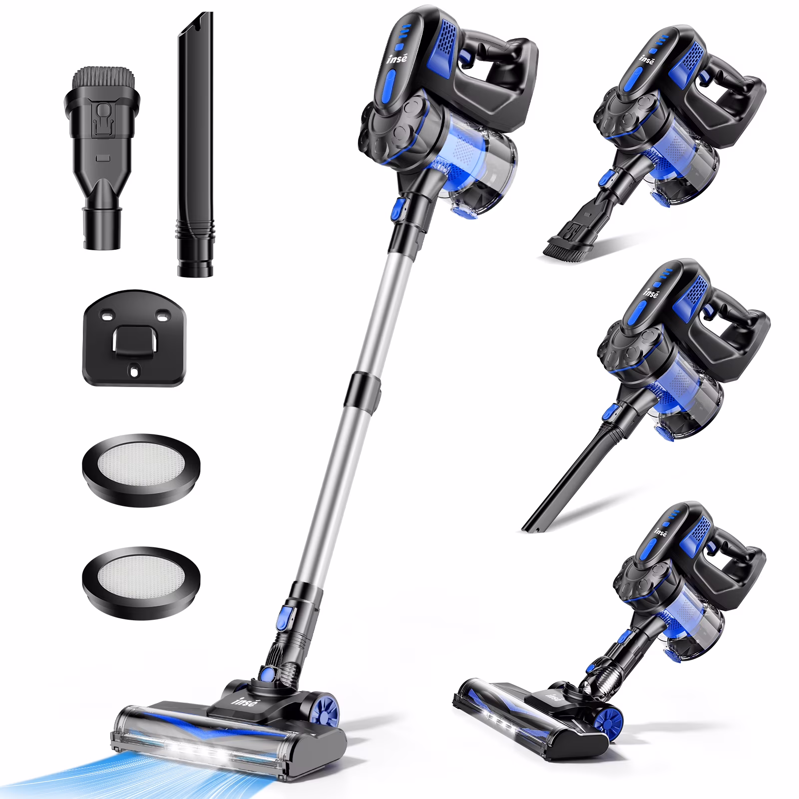 Cordless Vacuum Cleaners, 6-in-1 Lightweight Stick Vacuum for Hardwood Floor Carpet Pet Hair, V770(Blue) - Image 3