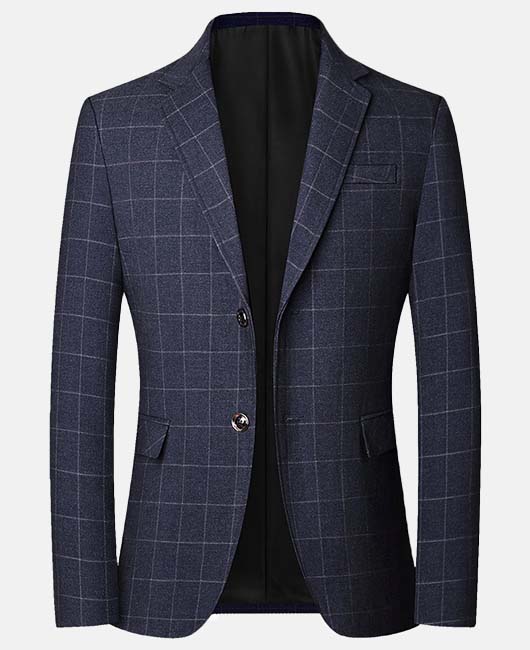 Blazer à carreaux Daily Notch à revers cranté et poches simples