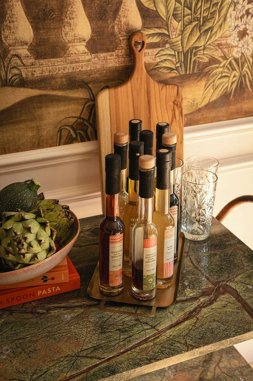 Goudkleurig dienblad klein