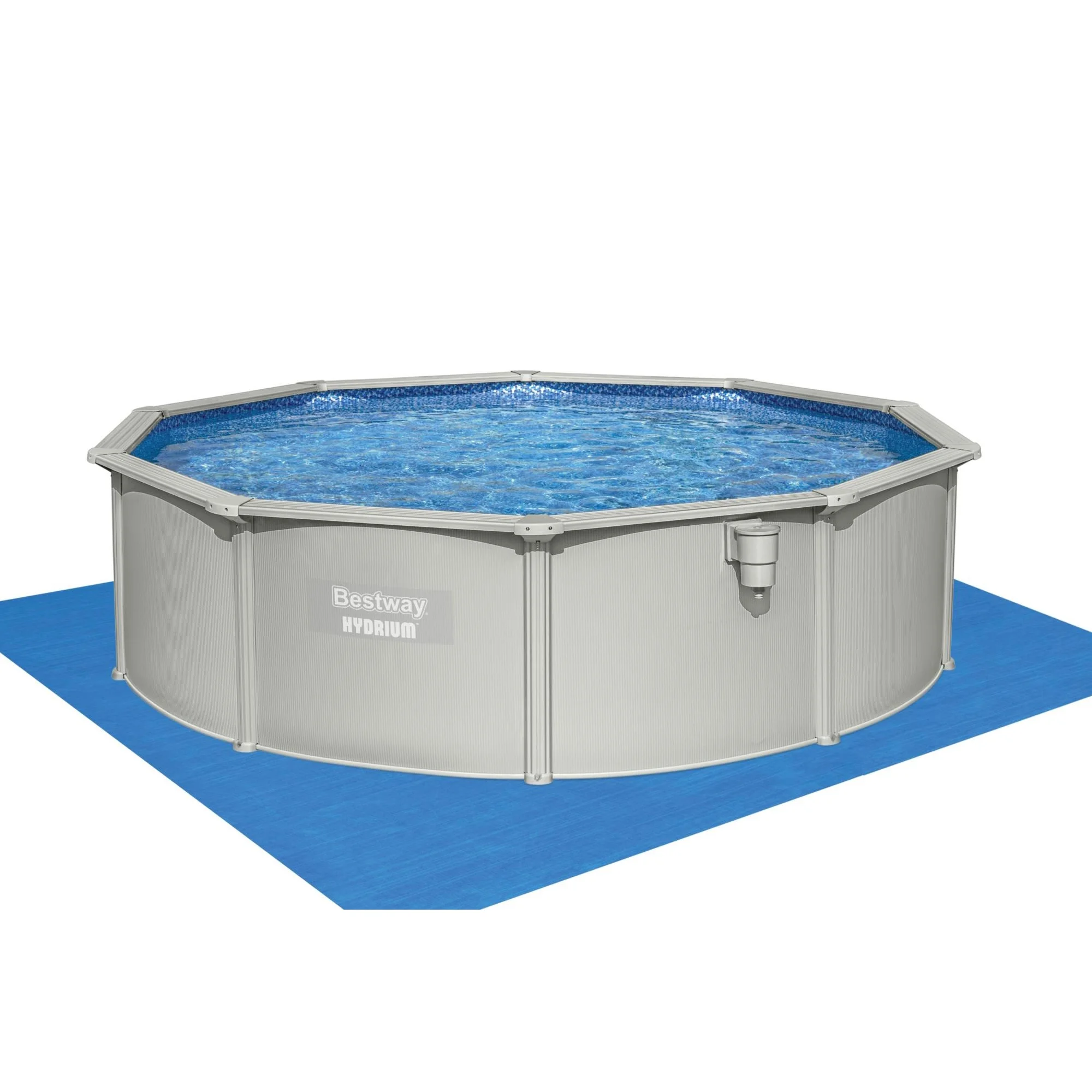 Hydrium 15' x 48" Steel Wall Above Ground Swimming Pool Set, Gray(15ft. x 48in.) - Image 9