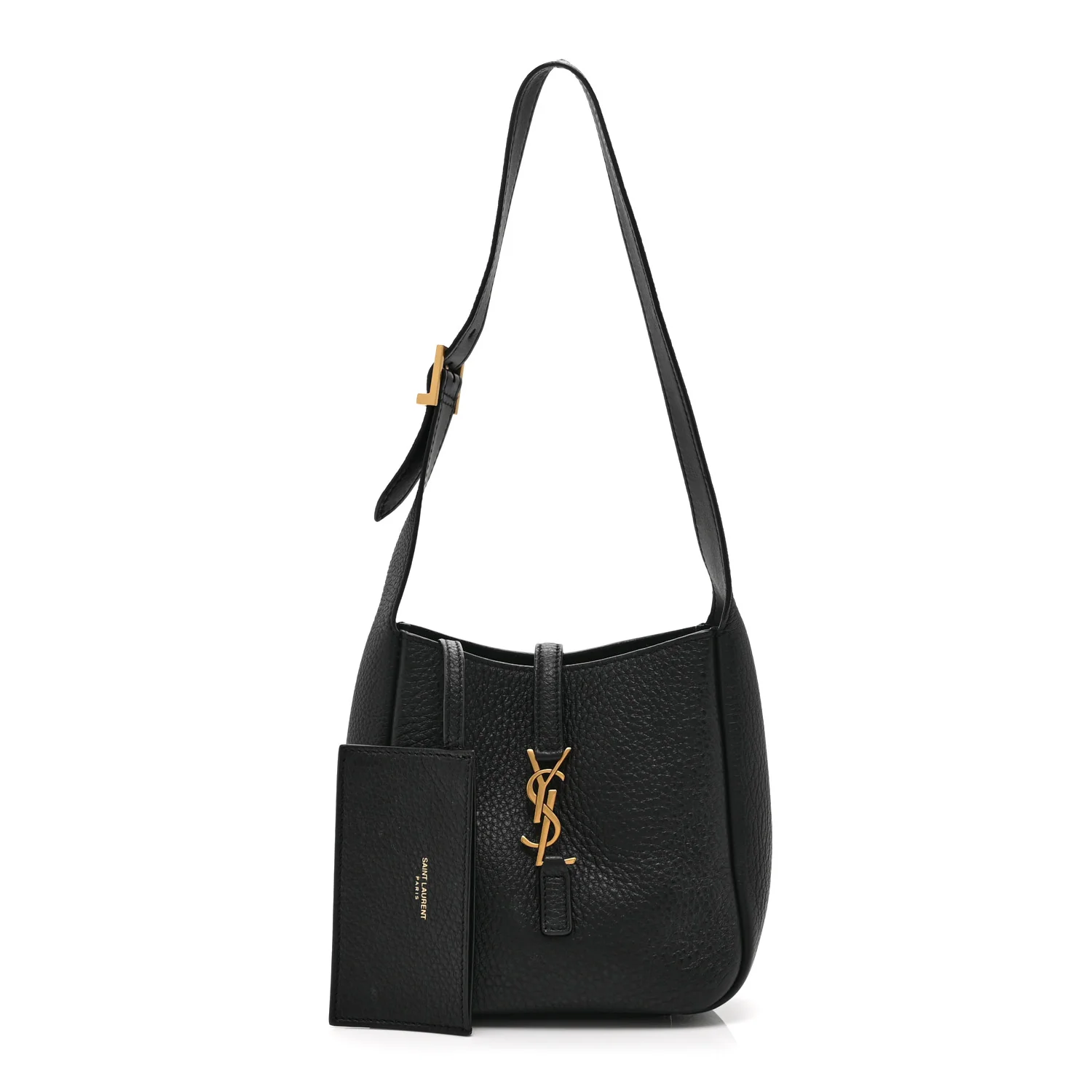 Grained Calfskin Baby Le 5 A 7 Supple Hobo Black