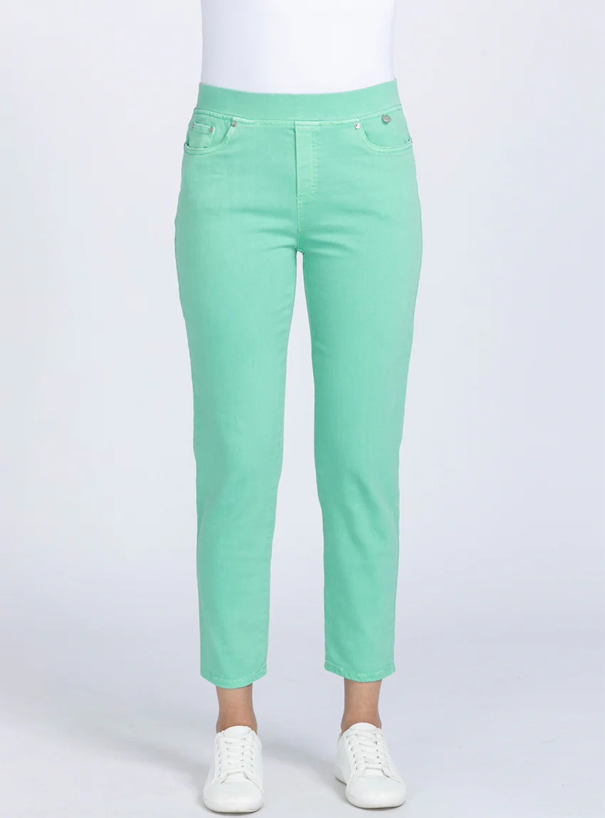 Pantalon femme 7/8° vert menthol