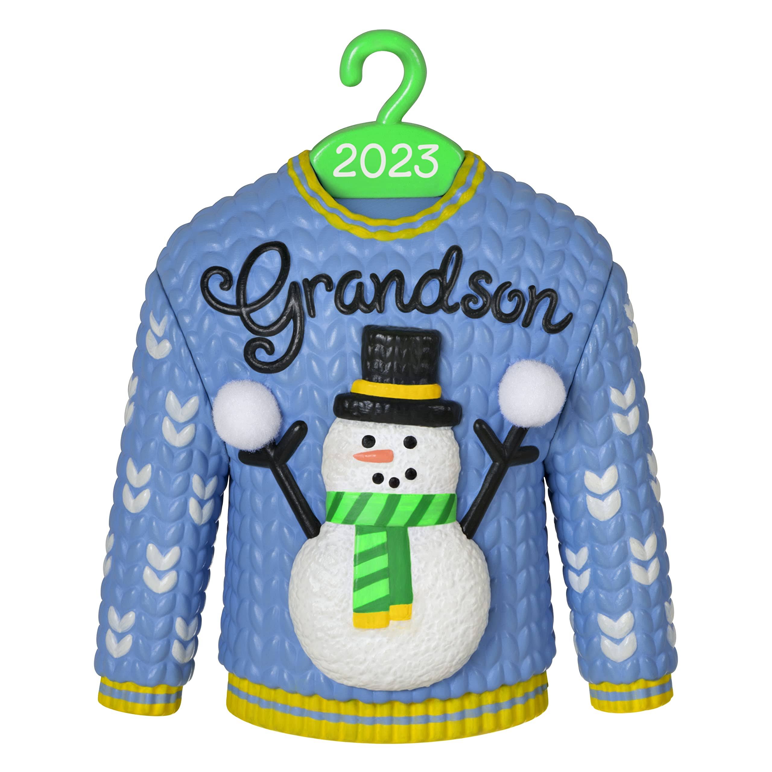 Hallmark Grandson Christmas Sweater 2023 Ornament