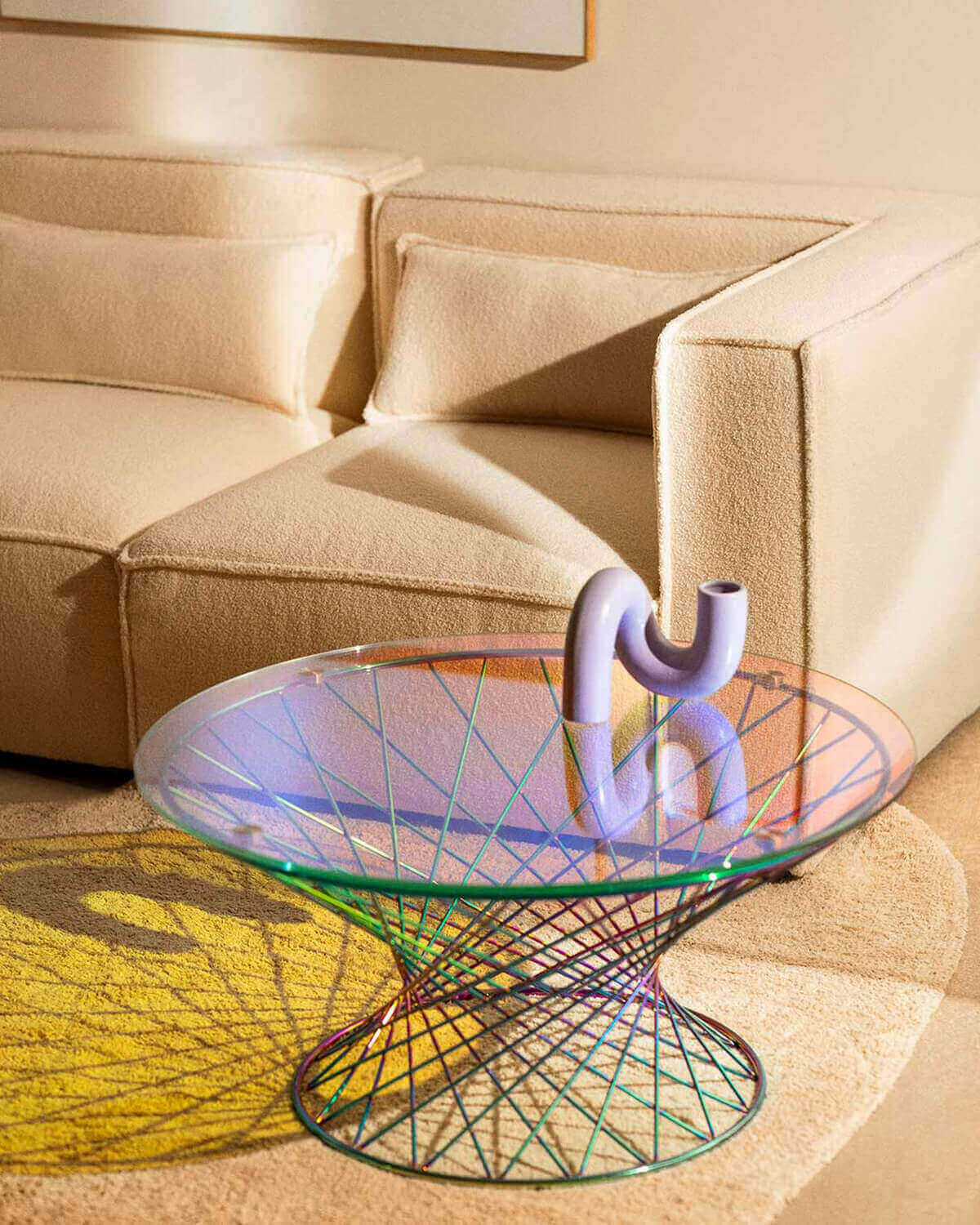 Kilhe Bouclé - Sofá Modular de 3 piezas con 2 Sillones Esquineros de Tela Bouclé Kilhe