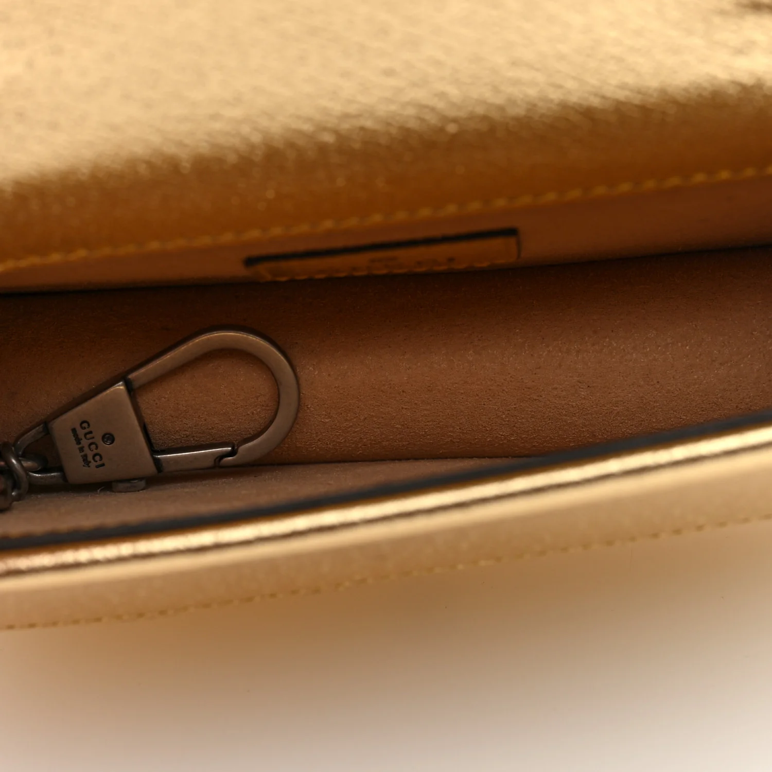 Metallic Calfskin Super Mini Dionysus Shoulder Bag Gold