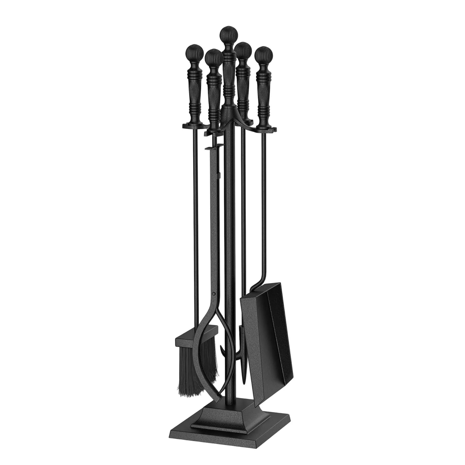 Tangkula 5 Pieces Fireplace Tool Set with Aluminum Handles