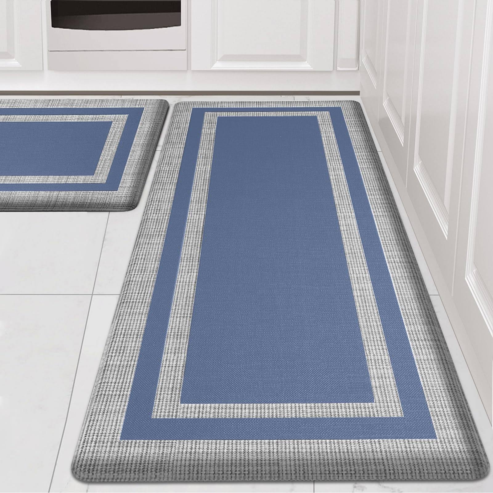 Latida Kitchen Mats 2 Pcs, Cushioned Anti Fatigue Kitchen Mat for Floor, Non Slip Waterproof Kitchen Rug Set, 1/2 inch Thick Comfort Anti Fatigue