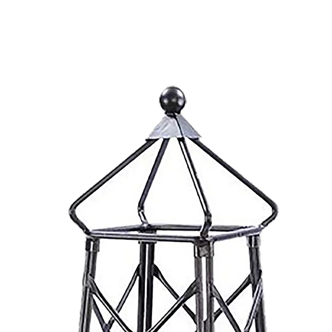 Achla Designs Lattice Obelisk Garden Trellis, 67 Inch Tall, Graphite Powder Coat Finish