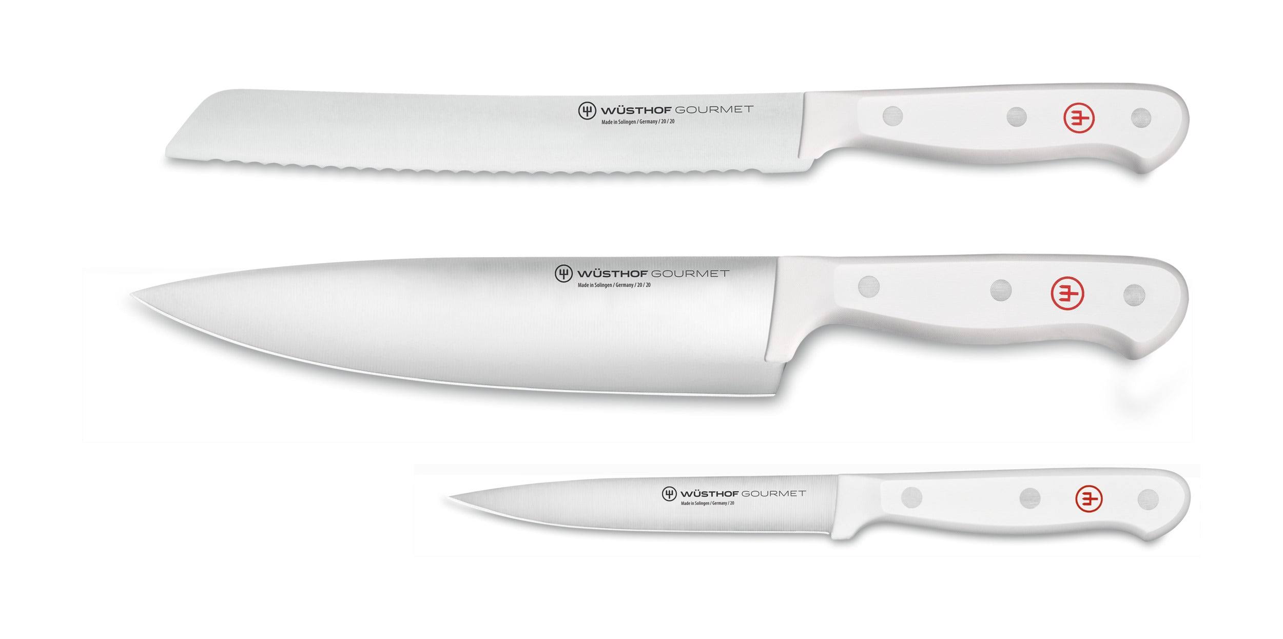 W��STHOF Gourmet 3-Piece Starter Knife Set White