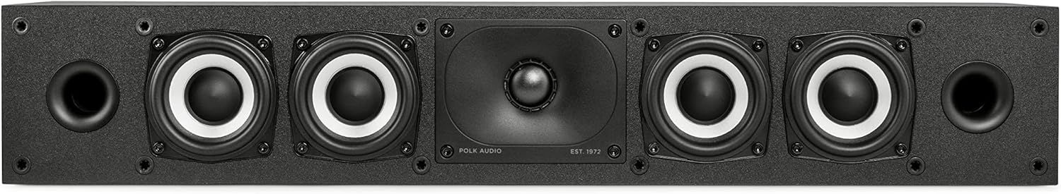 Polk Monitor XT35 Slim Center Channel Speaker - Hi-Res Audio Certified  Dolby Atmos & DTS:X Compatible  1