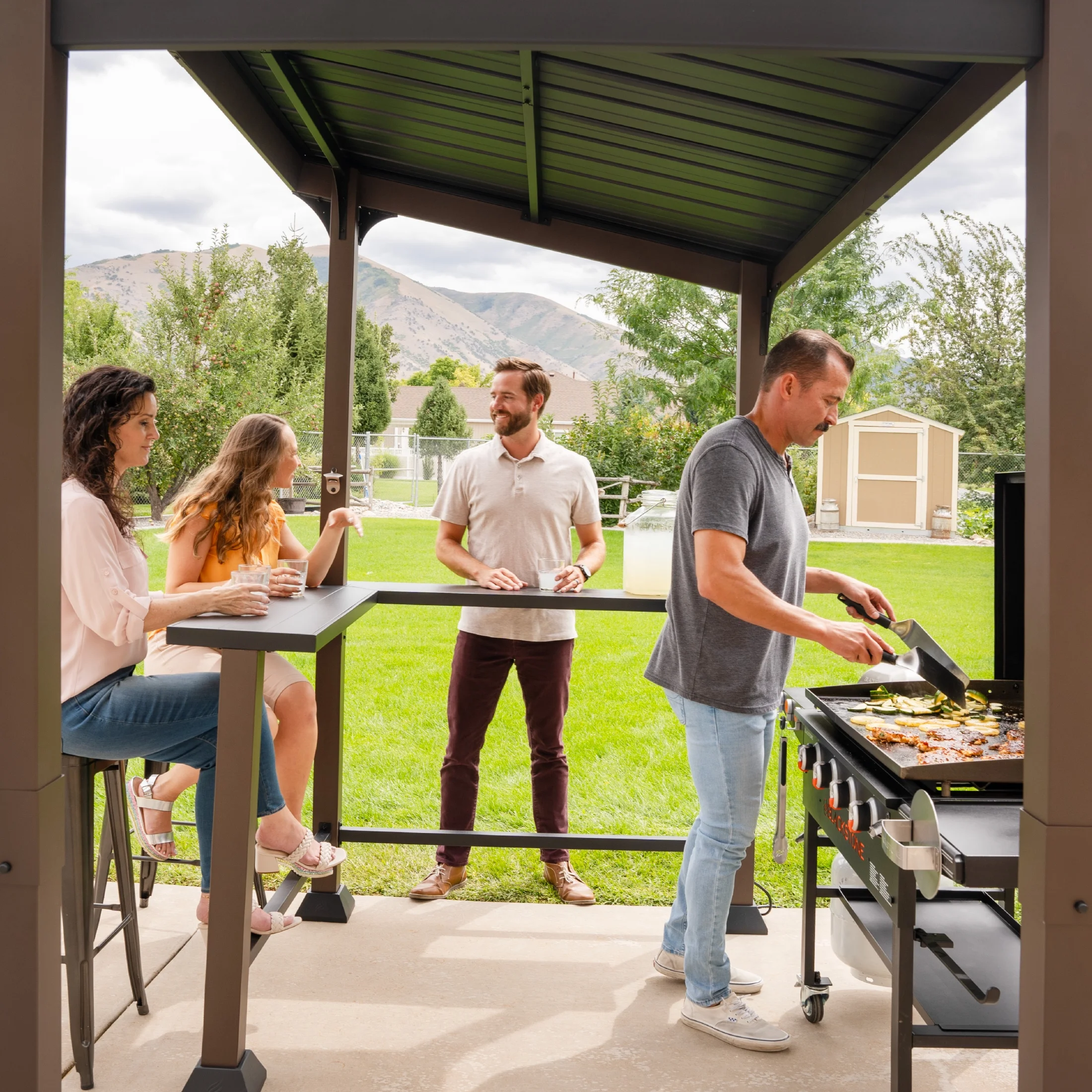 5' x 8' Outdoor Griddle/Grill Pavilion Grill Gazebo(5' x 8') - Image 7